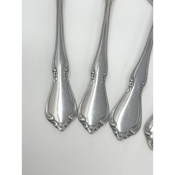 Oneida CHATEAU Stainless Oneidacraft DELUXE Glossy 6” Teaspoons Set Of 4 - Picture 3 of 5